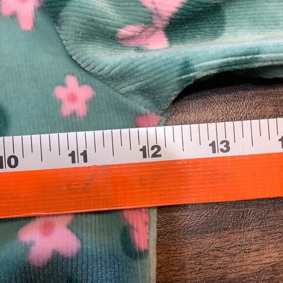 Disney Minnie Mouse Toddler Long Sleeve Top 3T Green Pink Floral Print Corduroy - Picture 5 of 9